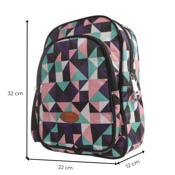 Sttrolr Graphite Grid School Backpack - dimension